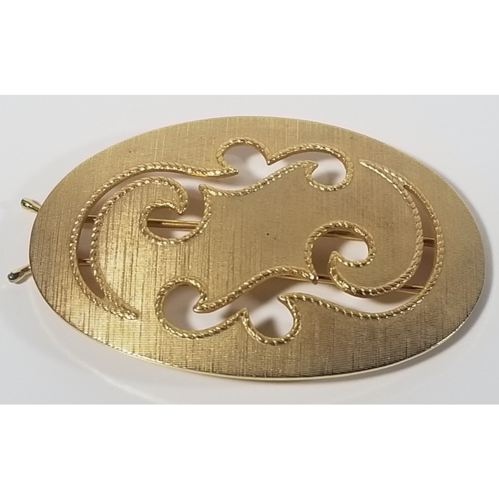 Caroline gold tone hair barrette mcm jewelry vanity vintage